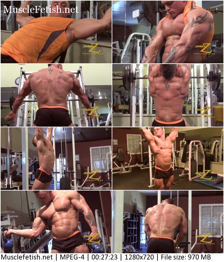 Muscle model Jackson Gunn - gym flex part 1