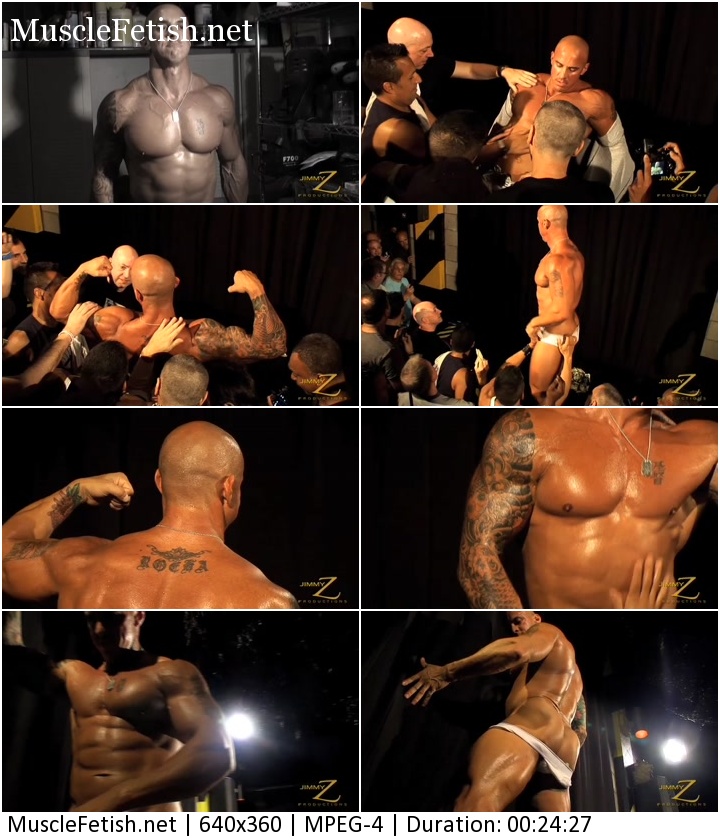 Muscle model Vin Marco from JimmyZ in male strip show