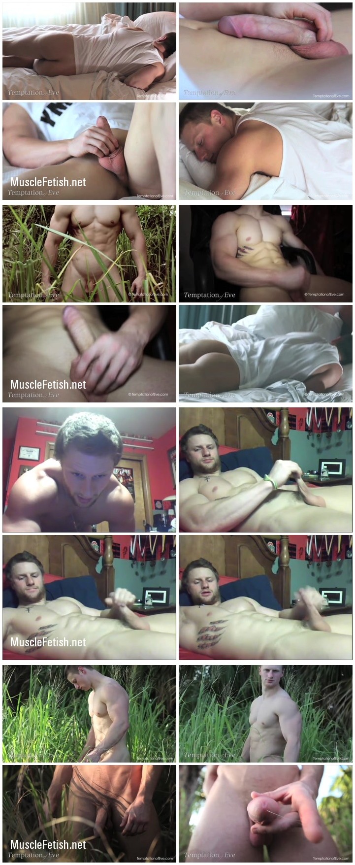 Muscular Male Model Cory Mason - clips from Temptation Of Eve and video of him wanking on skype