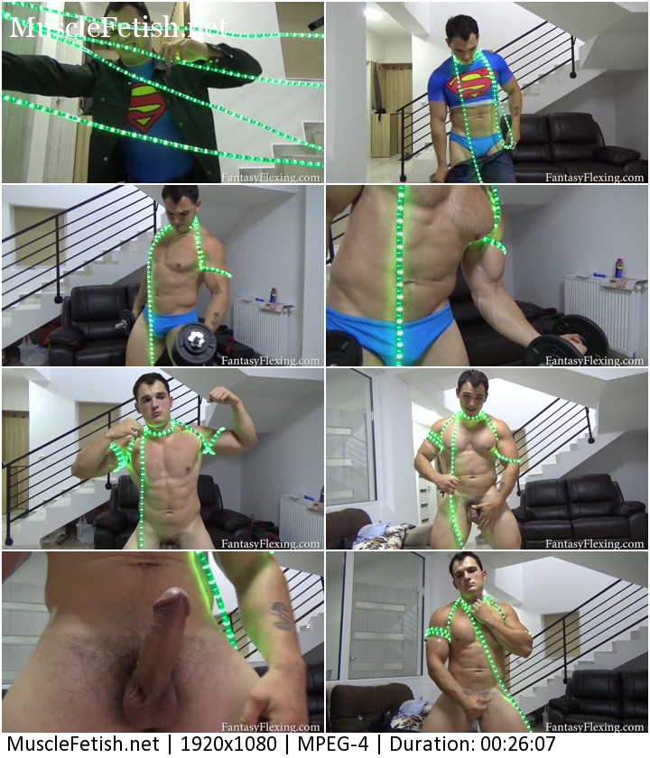 Muscular Superman Drained - Hot Video from FantasyFlexing