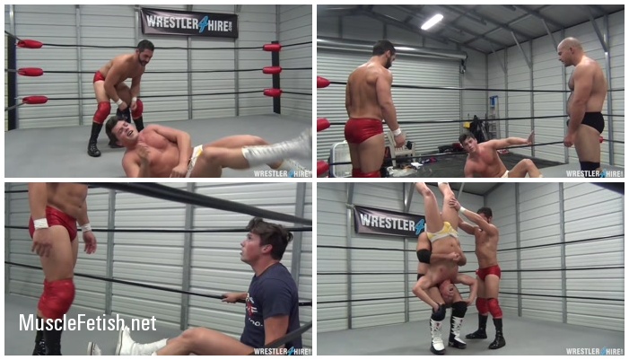 Three wrestlers - Cam Zagucci vs. Chase Sinn & Guido Genatto