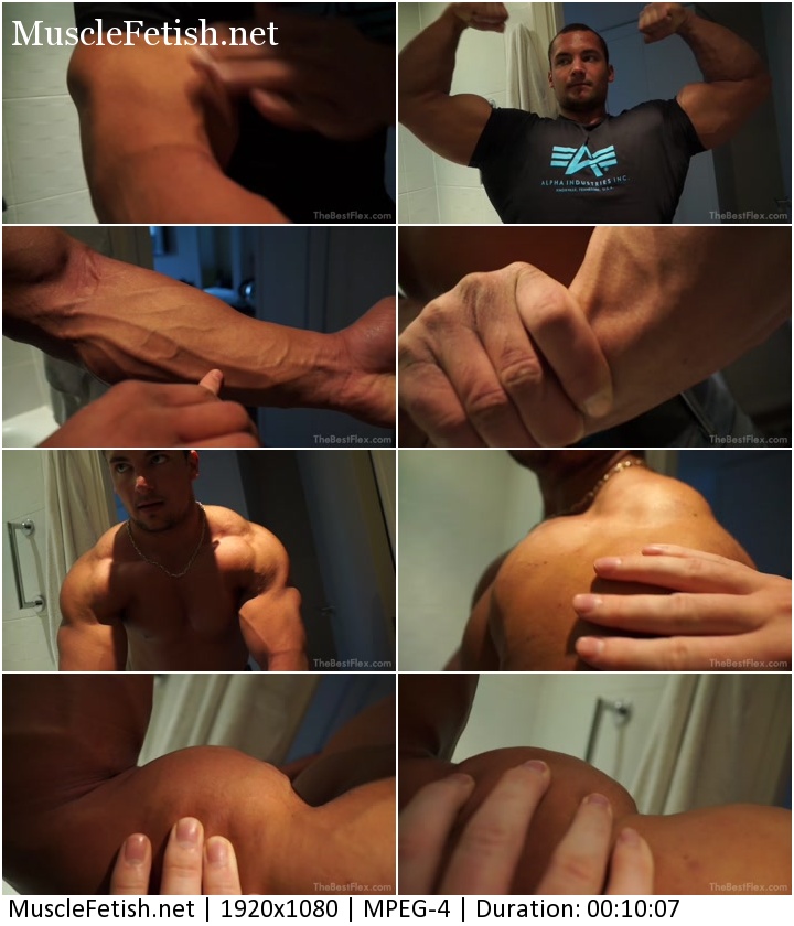 heBestFlex - Bodybuilder Georgi - Bicep Muscle Worship (HD)